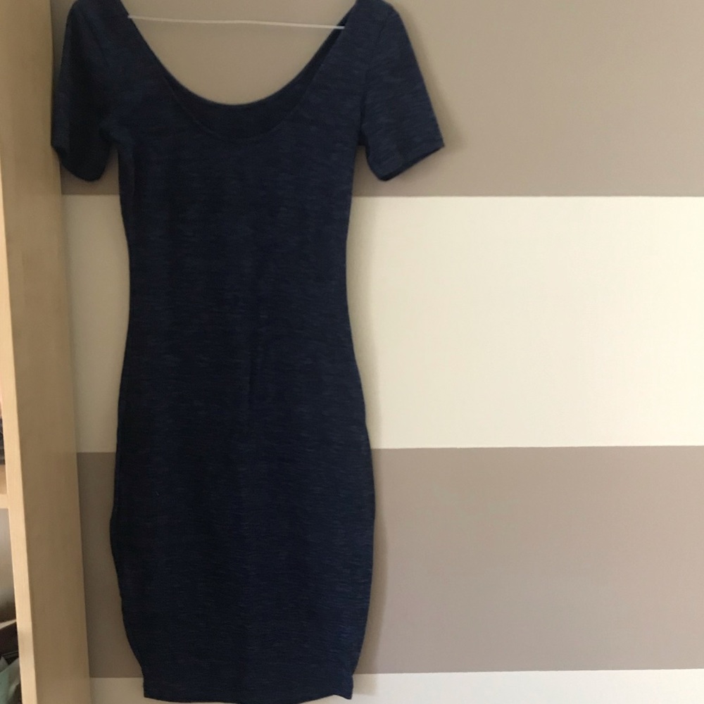 Dynamite - Women’s Blue Heathered Midi Dress - XS